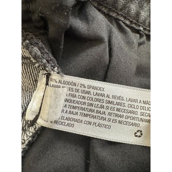 Original Use Black Moto Jeans Biker Style Skinny Denim Pants size 32 - Picture 6 of 6